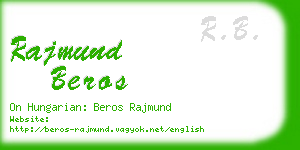 rajmund beros business card